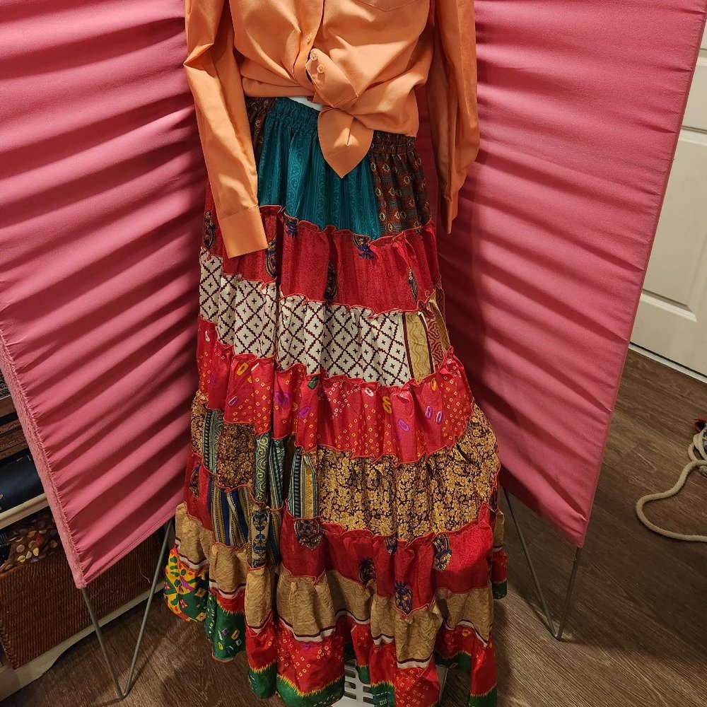 Multi Color Printed Bohemian Skirt